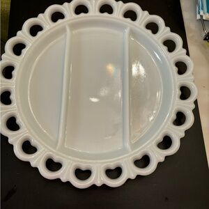 Vintage white pickle serving dish